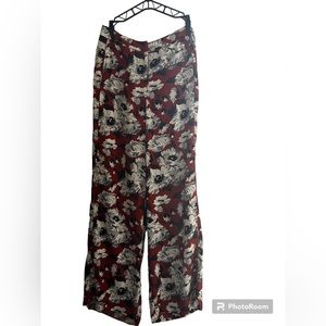 Floral wide leg pant